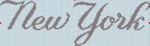New York in script