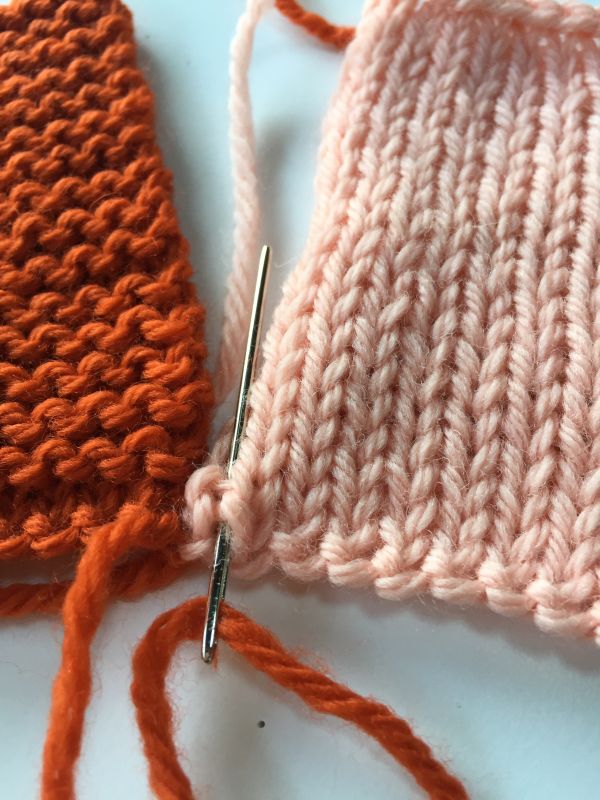 Garter Stitch to Stockinette Stitch 2