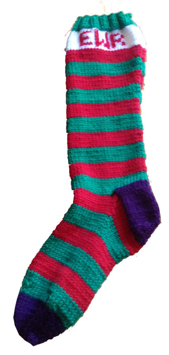 Striped Christmas Stocking